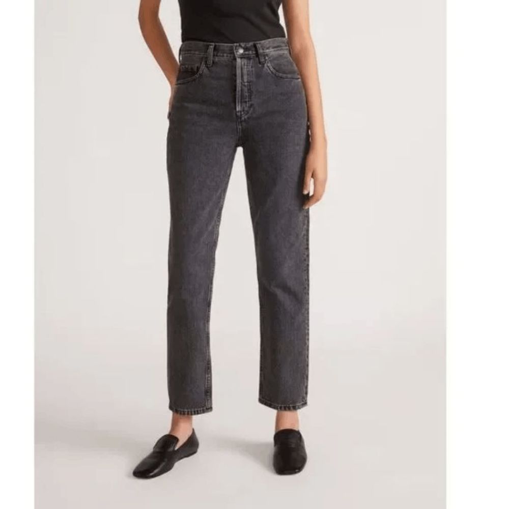 Everlane Women's Straight Leg Jeans - Dark Gray